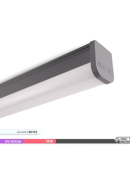 18W LED Bant Etanj Armatür 6500K Beyaz Işık 61cm