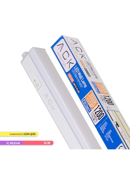 14W Merkür LED Bant Armatür 3000K Gün Işığı 1173mm fiyatları