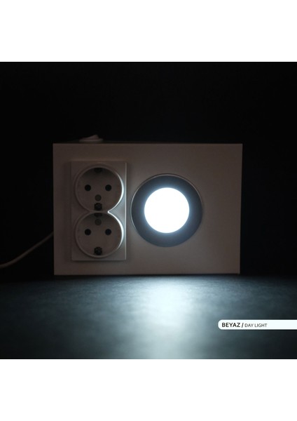 2.5W LED Çift Prizli Tezgah Altı Armatür Beyaz Kasa 6500K Beyaz Işık modelleri