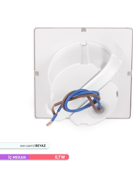 1.5W LED Merdiven-Duvar Armatürü Kare 6500K Beyaz Işık modelleri