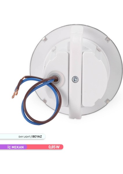 1.5W Sensörlü LED Merdiven-Duvar Armatürü Yuvarlak 6500K Beyaz Işık modelleri