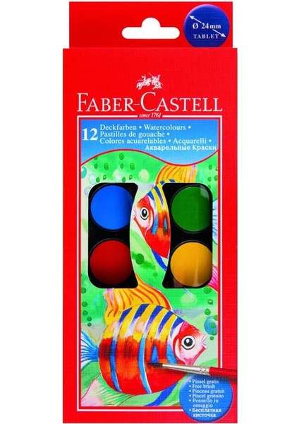 Faber Castell 12'li Kuru Boya ve Sulu Boya