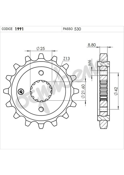 Kawasakı 600 Ognıbene Ön Dişli 16T