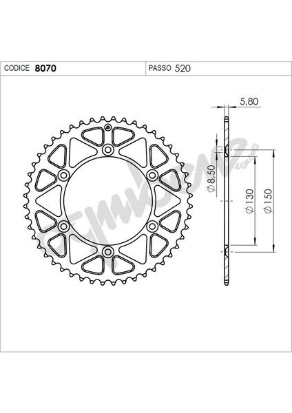 Yamaha Wr 250 Ognıbene Arka Dişli 43T