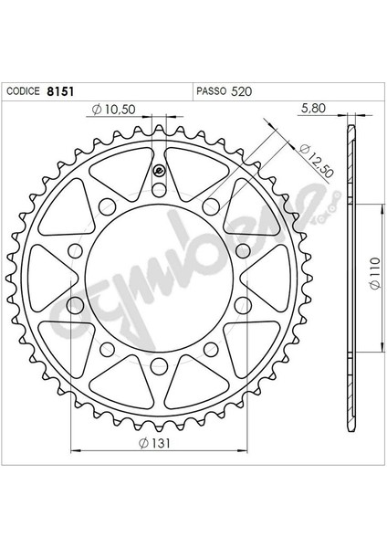 Bmw S 1000 Ognıbene Arka Dişli 45T fiyatları