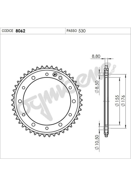 Trıumph T509 T595 Ognıbene Arka Dişli 43T