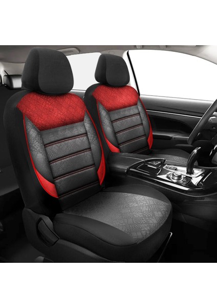 Opel Corsa C Uyumlu Koltuk Kılıfı Scorpion Serisi - Kırmızı