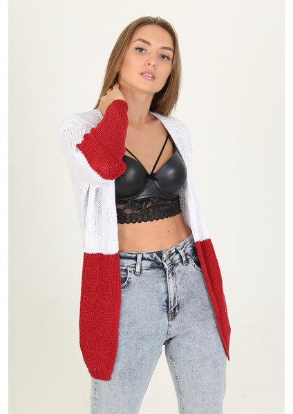 Kadın Kırmızı Yeni Sezon Selanik Triko Hırka RY0038