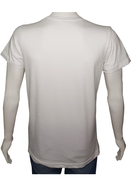 Genç TShirt Beyaz 'zkuşağı1' Baskılı Xs