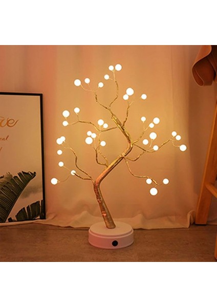 Dekoratif 36 LED 3D Masa Üstü Ağaç Lamba Noel Işığı