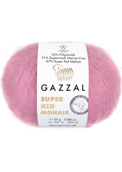 Süper Kid Mohair 64412 25GR El Örgü Ipi