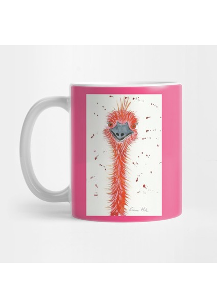 Funny Pink Emu Kupa Bardak