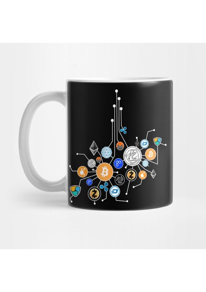 Kripto Bitcoin Eteryum Kupa Bardak