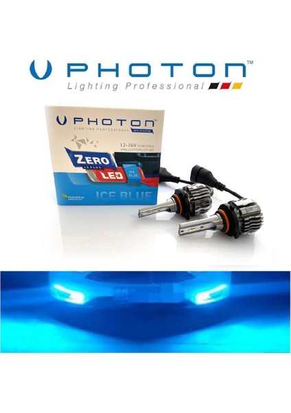H10 LED Xenon Oto Ampul Zero Fansız Buz Mavi