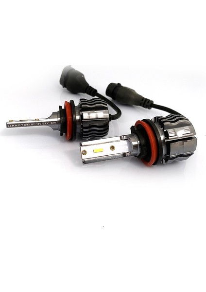 H11 LED Xenon Oto Ampul Zero Fansız Beyaz