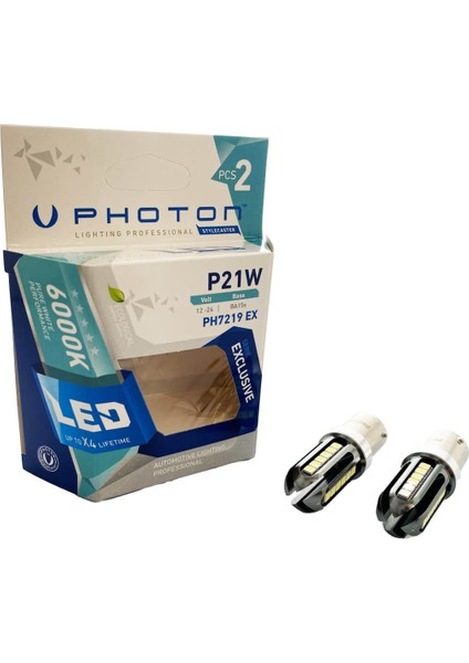 P21W Tek Duy Beyaz LED Geri Vites Oto Ampul Photon PH7219EX