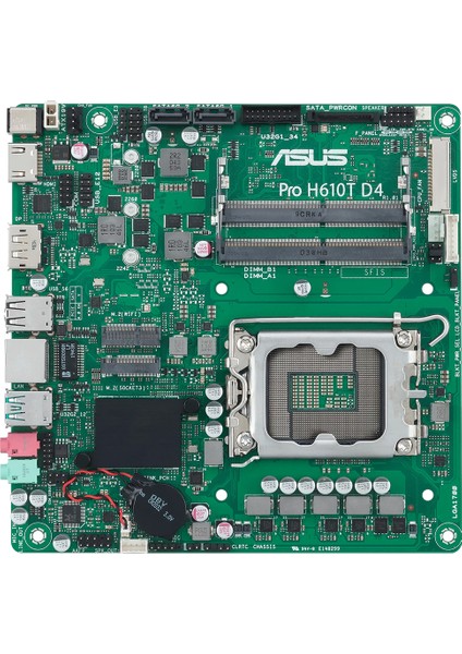 Pro H610T D4-Csm Intel H610 Lga1700 DDR4 3200 Dp Hdmı Lvds Çift M2 Usb3.2 Thin Mini Itx (Pro H610T D4-Csm) Anakart