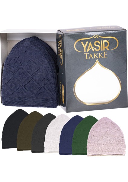 Takke - Namaz Takkesi - Makine Örgüsü - 12 Adet - Siyah Renk fiyatları