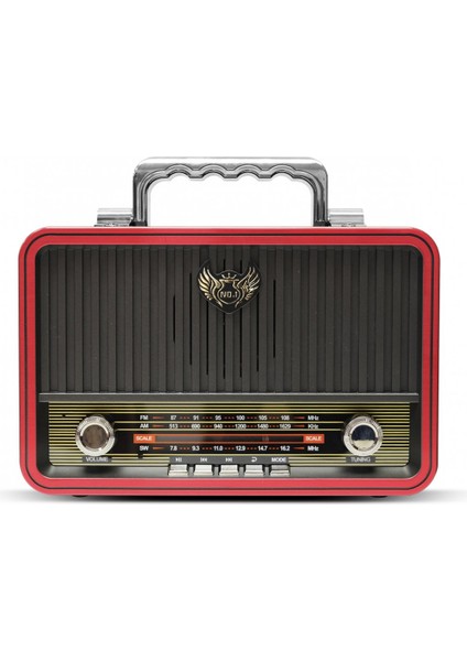 MD-1907BT Fm Bluetooth Hoparlör - Kırmızı