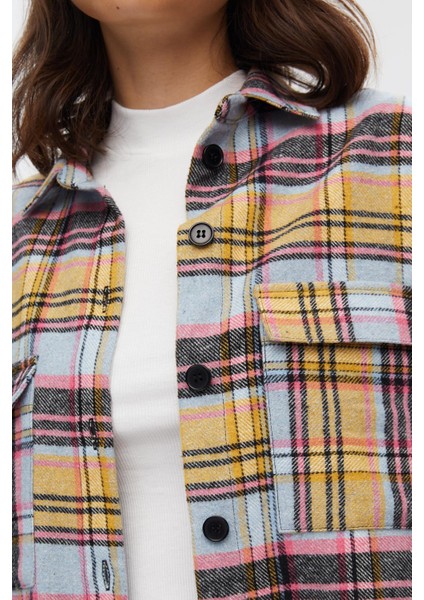 Ekose Cebi Kapaklı Kadın Gömlek fiyatları