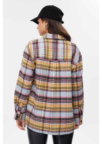 Ekose Cebi Kapaklı Kadın Gömlek indirimleri