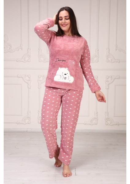 Ayıcık Baskılı Polar Pijama Takım fırsatları
