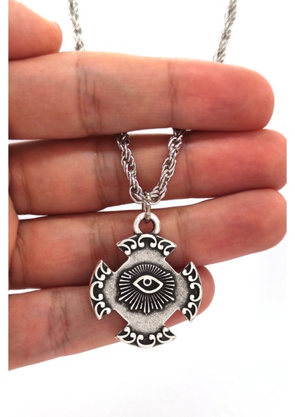 Ornate Mistik Göz Figürlü Gothic Kolye Antik Gümüş Kaplama fiyatları