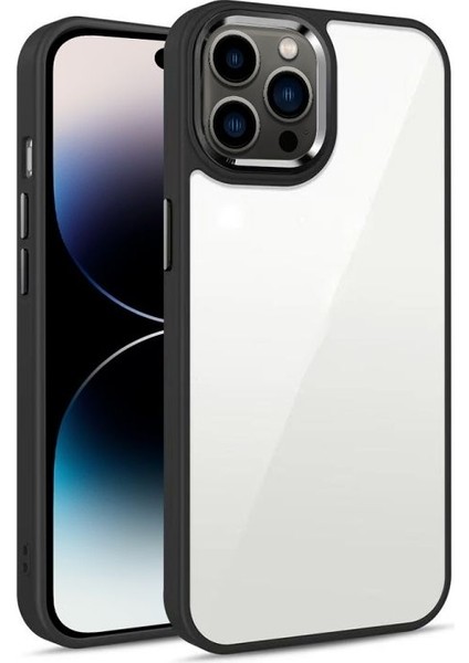 Iphone 14 Pro Max Kılıf Lucca Epr Bumber Şeffaf + Ekran Koruyucu Nano