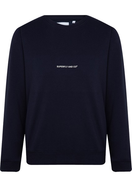 Men Sweat Lacivert Erkek Sweatshirt 23152-15