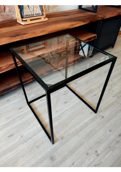 Athena Kare Siyah Metal Yan Sehpa