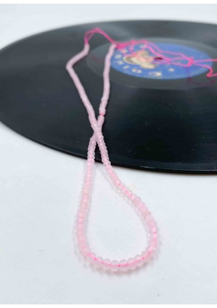 Pembe Kuvars Doğal Taş Dizi 2*3 mm