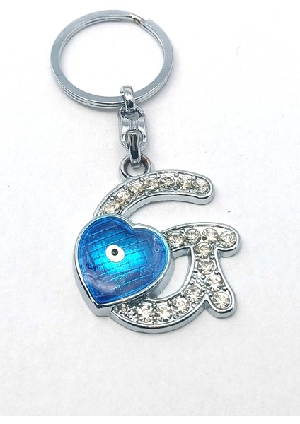 Metal Kristal Taşlı Harf Anahtarlık ,g Harfi Anahtarlık