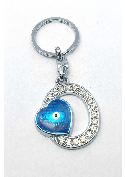 Metal Kristal Taşlı Harf Anahtarlık ,o Harfi Anahtarlık