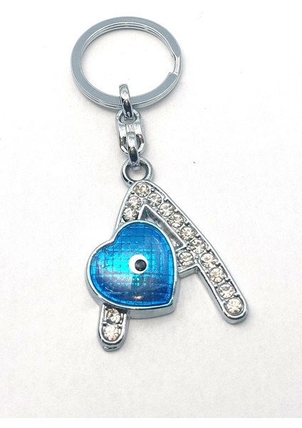 Metal Kristal Taşlı Harf Anahtarlık ,a Harfi Anahtarlık