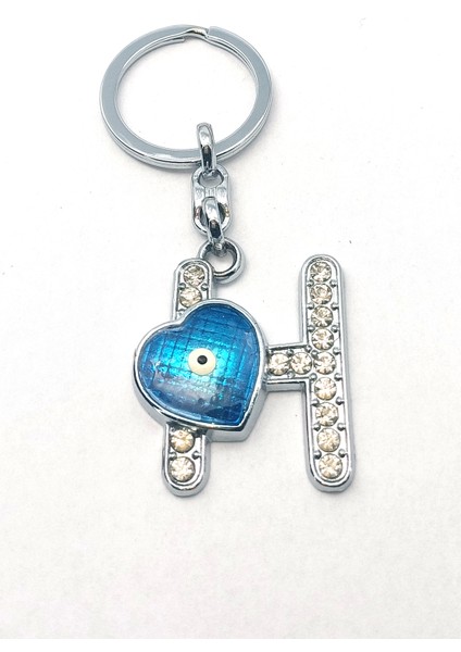 Metal Kristal Taşlı Harf Anahtarlık ,h Harfi Anahtarlık