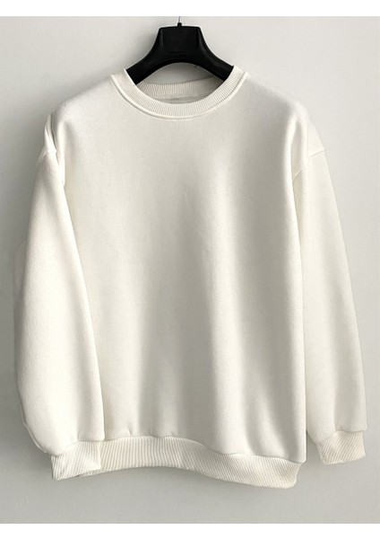 Unisex 3 Iplik Şardonlu Pamuk Oversize Sweatshirt