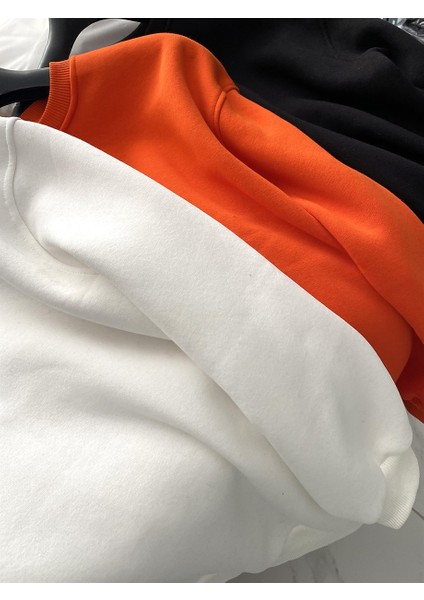 Unisex 3 Iplik Şardonlu Pamuk Oversize Sweatshirt fırsatları