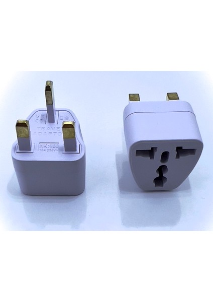 Seyahat Fişi Adaptörü Tip G Plug Adapter Üniversal 3 Pinli Fiş 10A