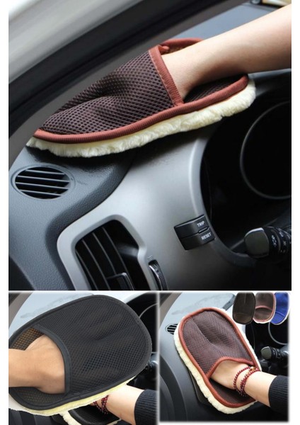 Premium Yünlü Araba Yıkama Fırçası Süngeri Toz Alma Yıkama Eldiveni Oto Yıkama Süngeri Iç Dış modelleri