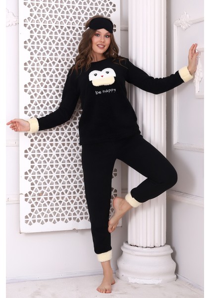 Fwn 3028 Peluş Welsoft Polar Kışlık Yumoş Kadın Pijama Takımı modelleri