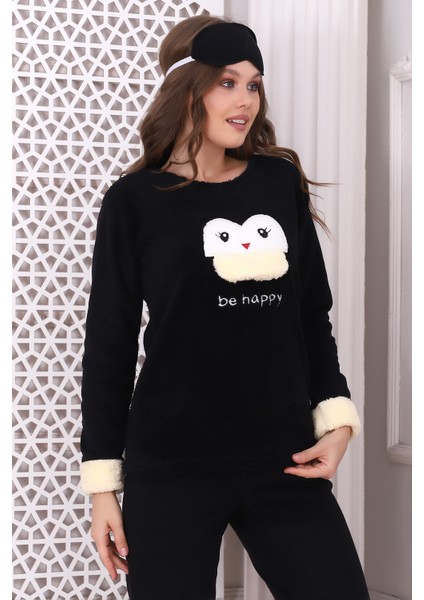 Fwn 3028 Peluş Welsoft Polar Kışlık Yumoş Kadın Pijama Takımı fırsatları