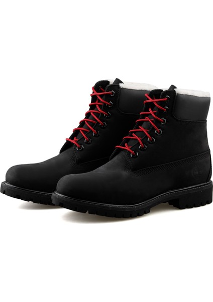 6 In Premium Fur Warm Lined Boot Erkek Günlük Bot TB0A2EDY0011 Siyah