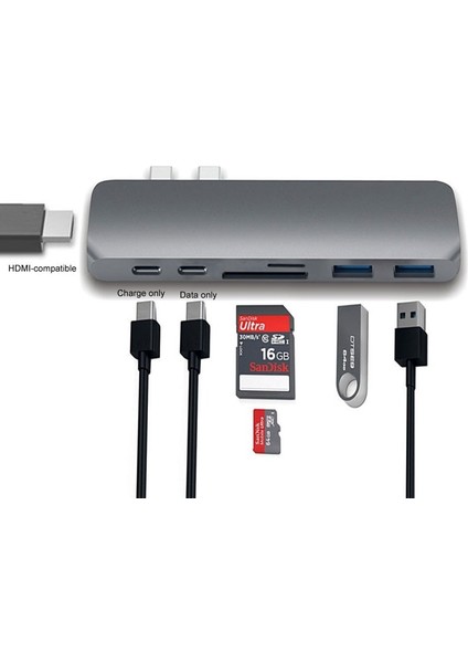 Macbook Air M2 Uyumlu Type-C Hub