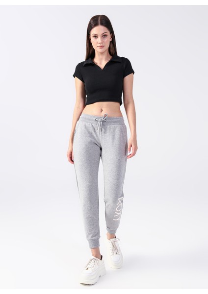 Normal Gri Kadın Eşofman Altı TERJFB07030RX Easy Flc Btm