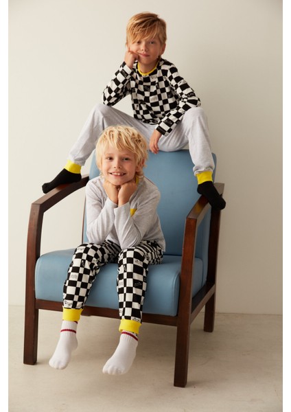 Çok Renkli Boys Skate Life 2li Pijama Takımı