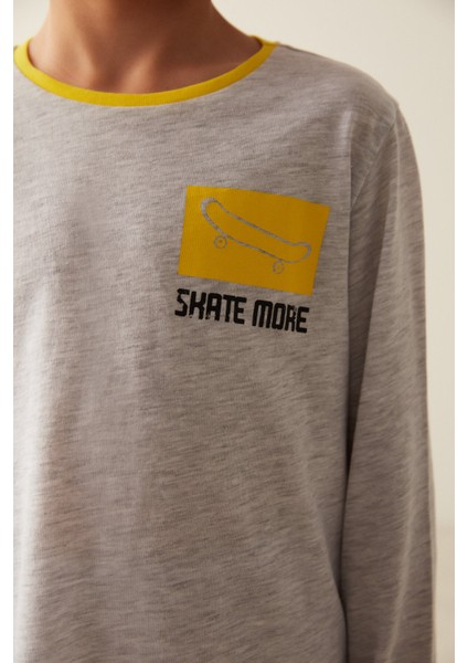 Çok Renkli Boys Skate Life 2li Pijama Takımı
