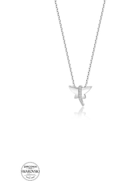 Swarovski Zirconia Yusufçuk 925 Ayar Gümüş Kolye