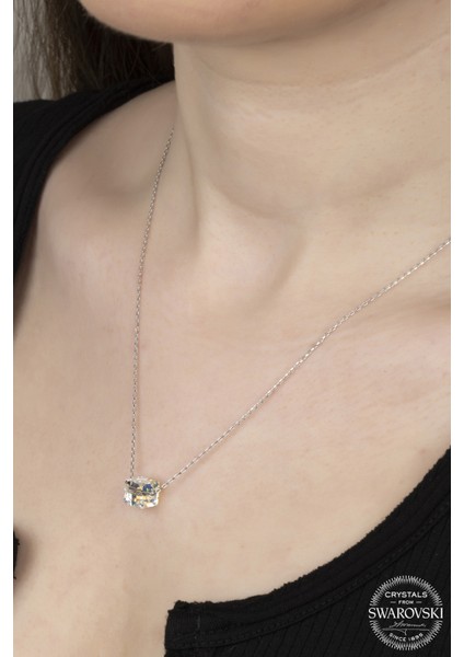 Swarovski Zirconia Baget 925 Ayar Gümüş Kolye