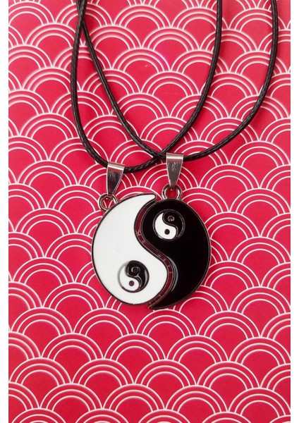 Yin Yang Çift Kolyesi Aksesuar Şık Hediyelik Süs Takı