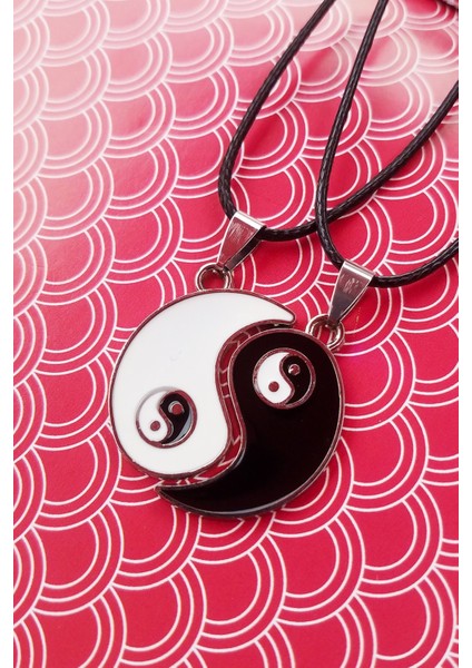 Yin Yang Çift Kolyesi Aksesuar Şık Hediyelik Süs Takı